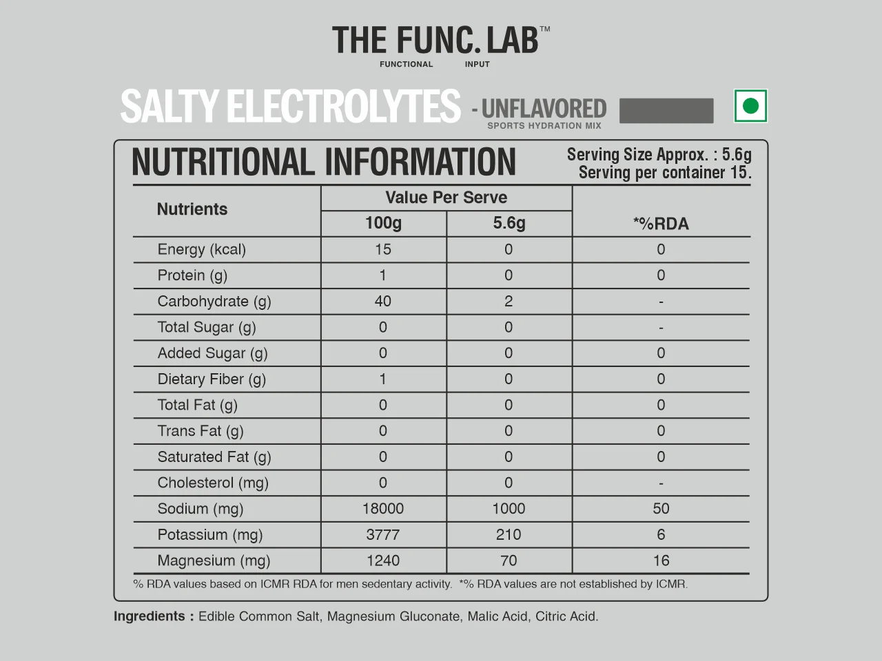 Salty Electrolytes – Unflavored - Image 3